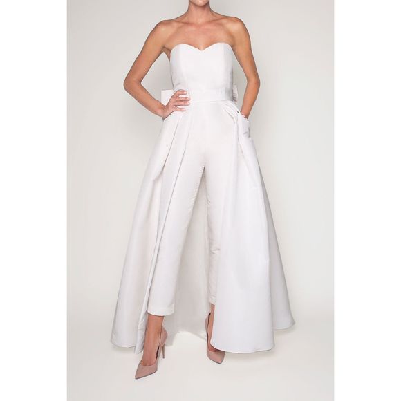 Alexia Maria Pants & Jumpsuits Alexia Maria Silk Faille Bow Back